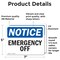 Signmission Emergency Off, 7 in W x Rectangle, Vinyl Decal OS-2PACK-NS-D-57-L-11864 - alternate 6